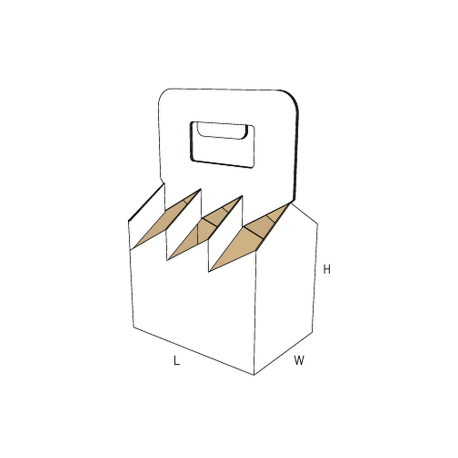 Cesta de cartón para 6 botellas